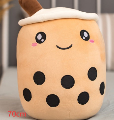 Cute Fruit Drink Plush Stuffed Soft Strawberry Milk Tea