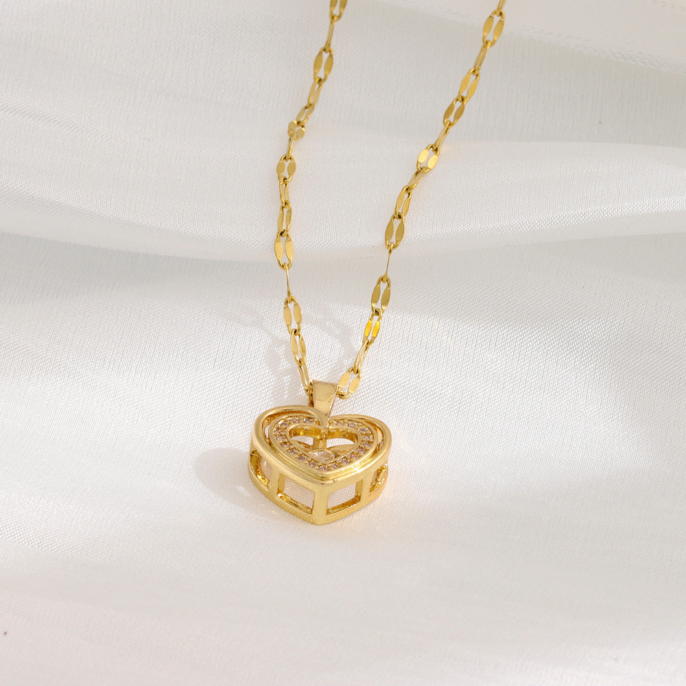 Valentines Day Gift Double-layer Smart Love Pendant