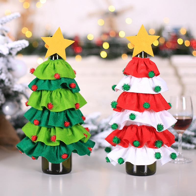 Wine Bottle Cover Christmas Decoration Ball Tree