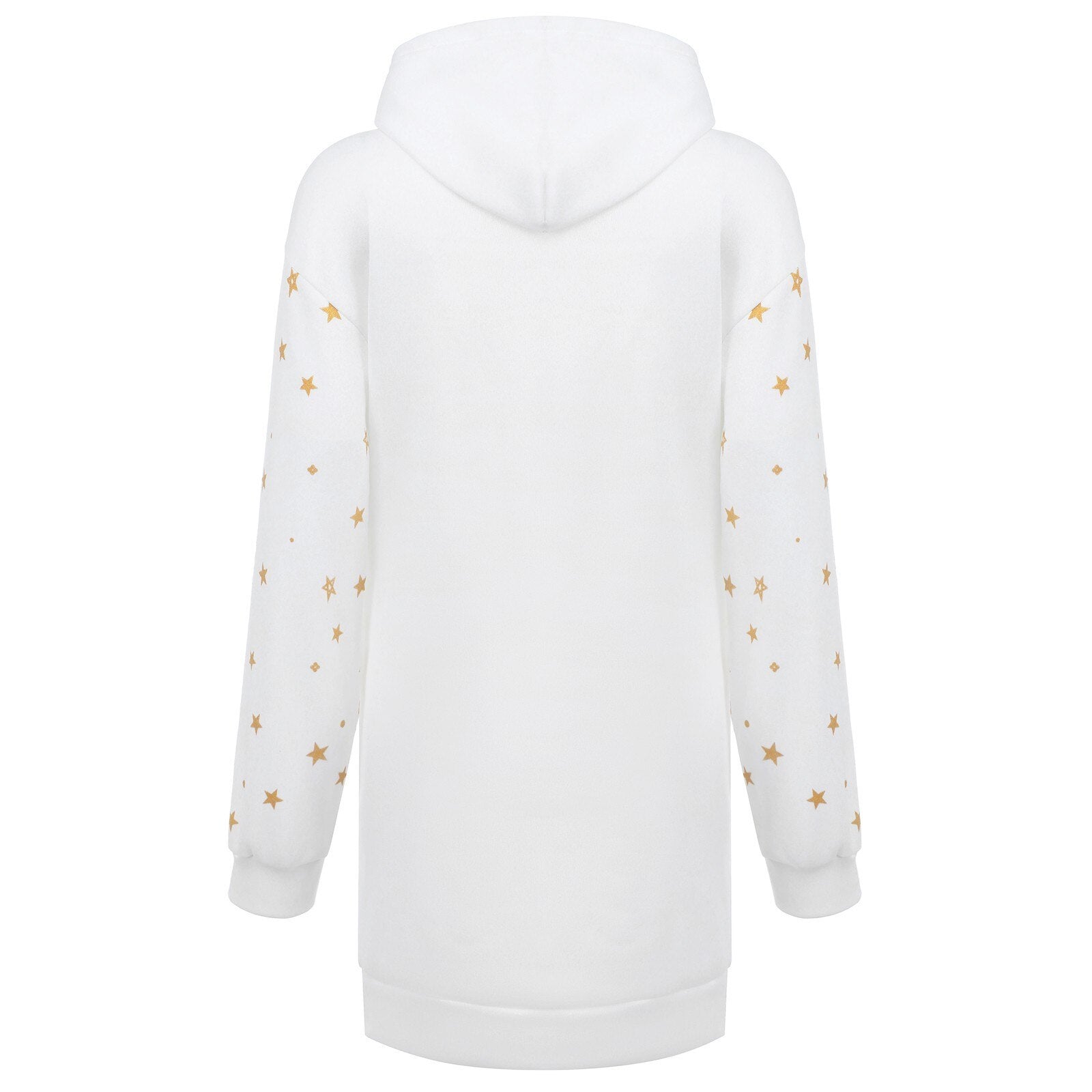 Christmas hot sale printed mid-length pocket hooded long-sleeved sweater