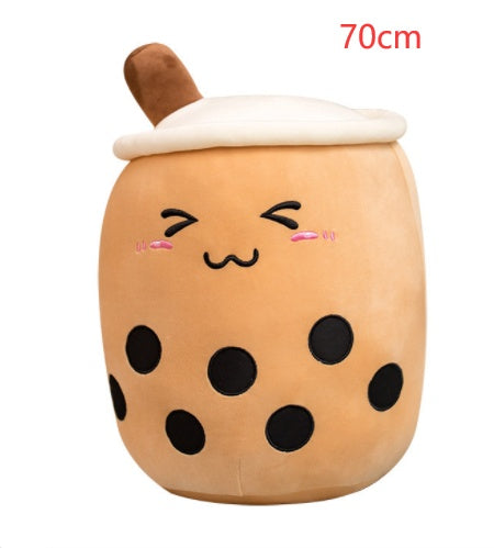 Cute Fruit Drink Plush Stuffed Soft Strawberry Milk Tea