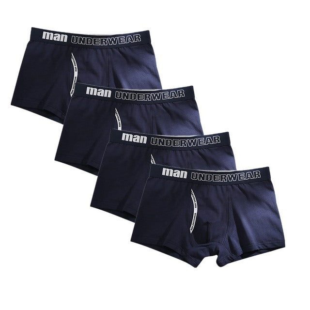 4pcs Boxer Mens Cotton Underpants