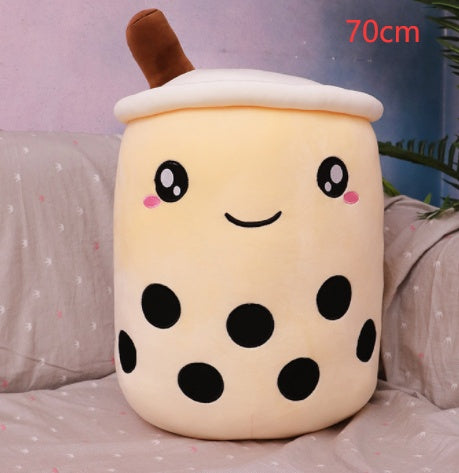 Cute Fruit Drink Plush Stuffed Soft Strawberry Milk Tea