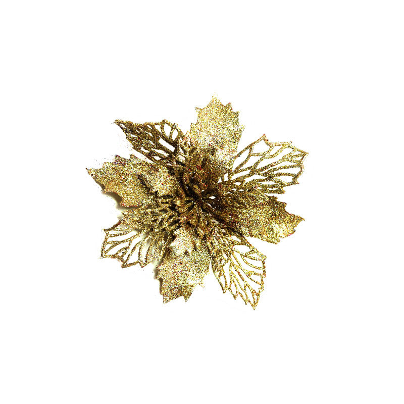 Glitter Artifical Christmas Flowers Christmas Tree