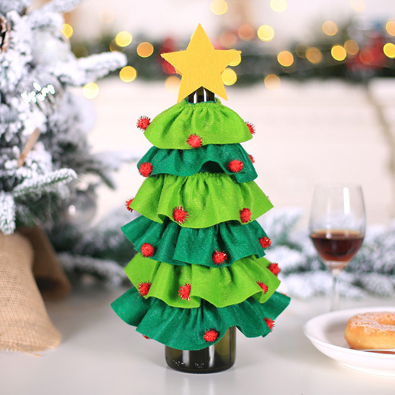 Wine Bottle Cover Christmas Decoration Ball Tree