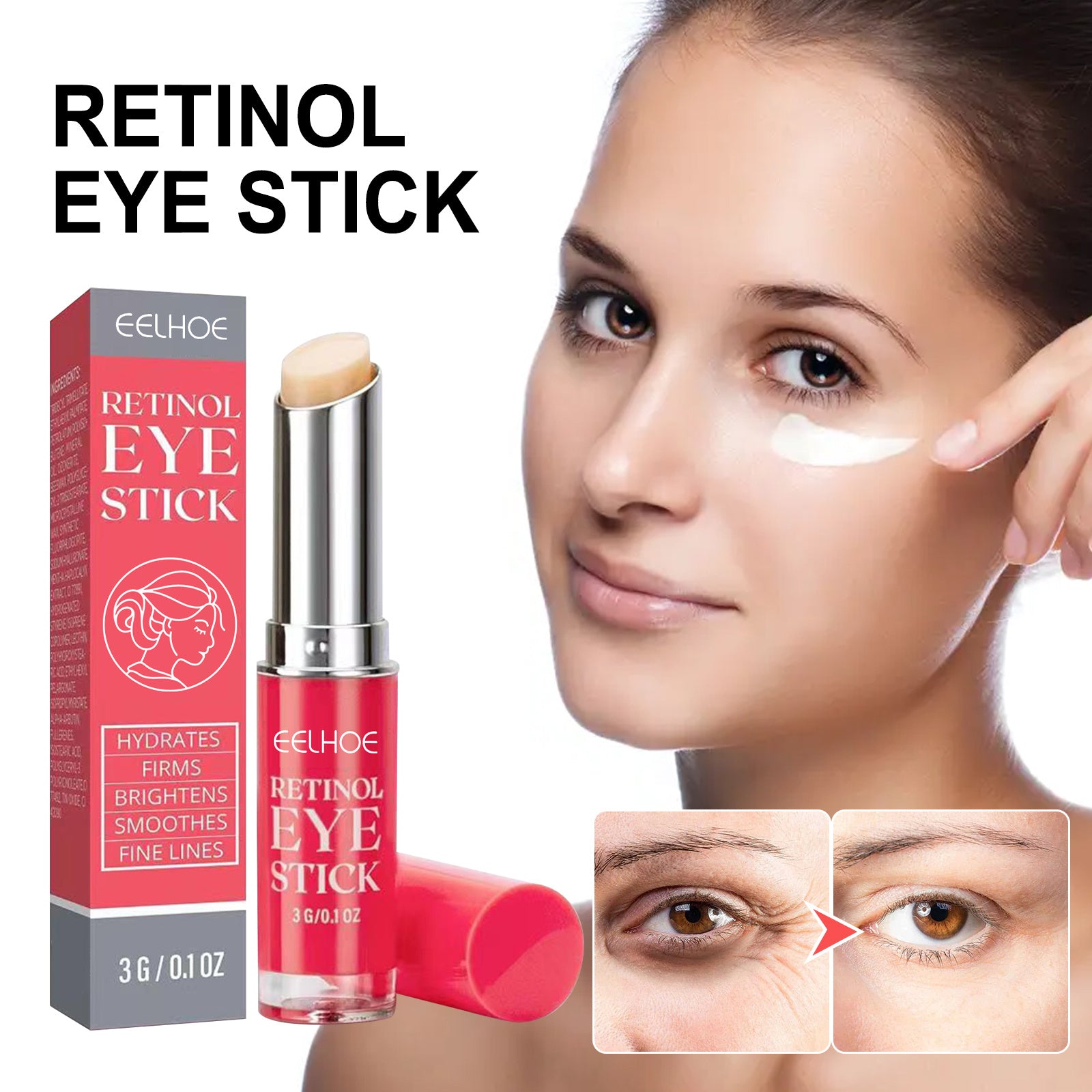 EELHOE Retinol Eye Cream Stick For Tightening Fine Lines