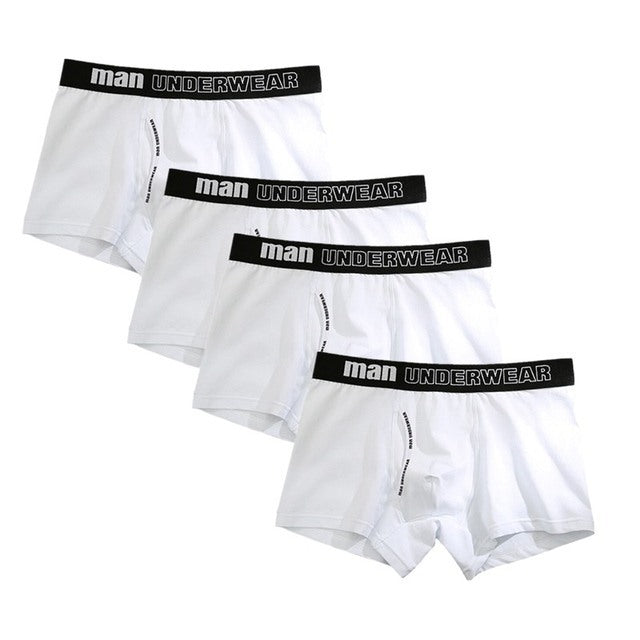 4pcs Boxer Mens Cotton Underpants