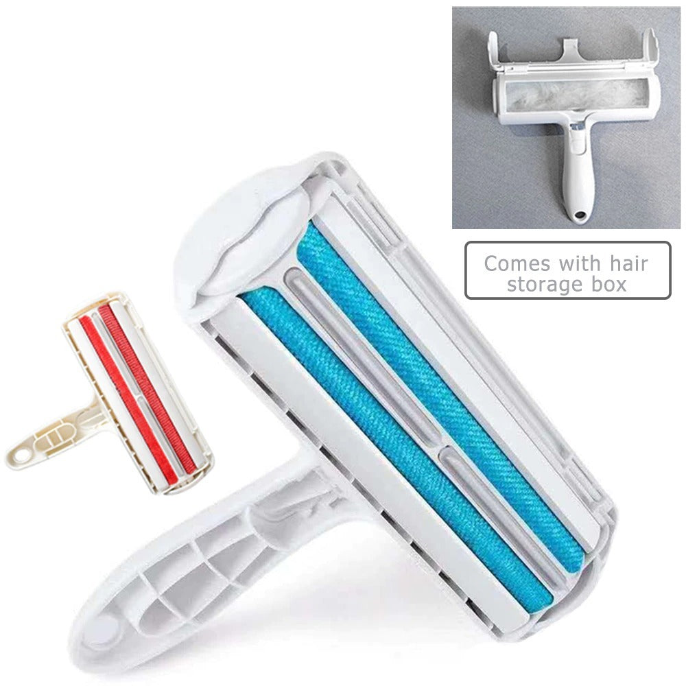 Pet Hair Roller Remover Lint Brush 2-Way Dog Cat Comb Tool