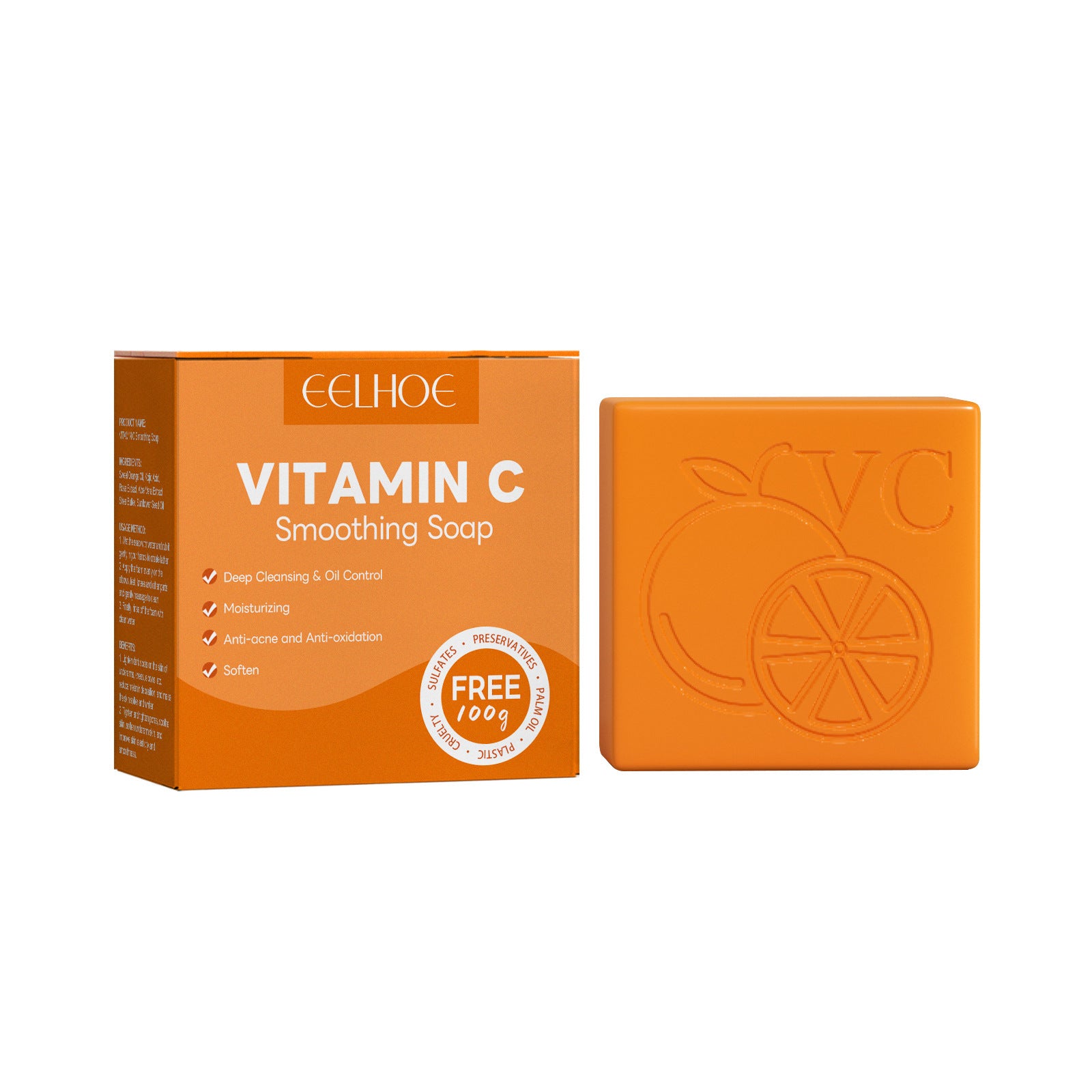 Vitamin C Whitening Soap Fade Spots Deep Cleansing Moisturizing