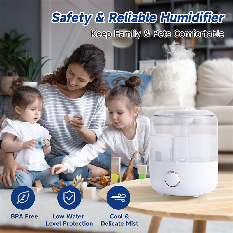 3L Mechanical Humidifier  Low Water Level Protection BPA Free