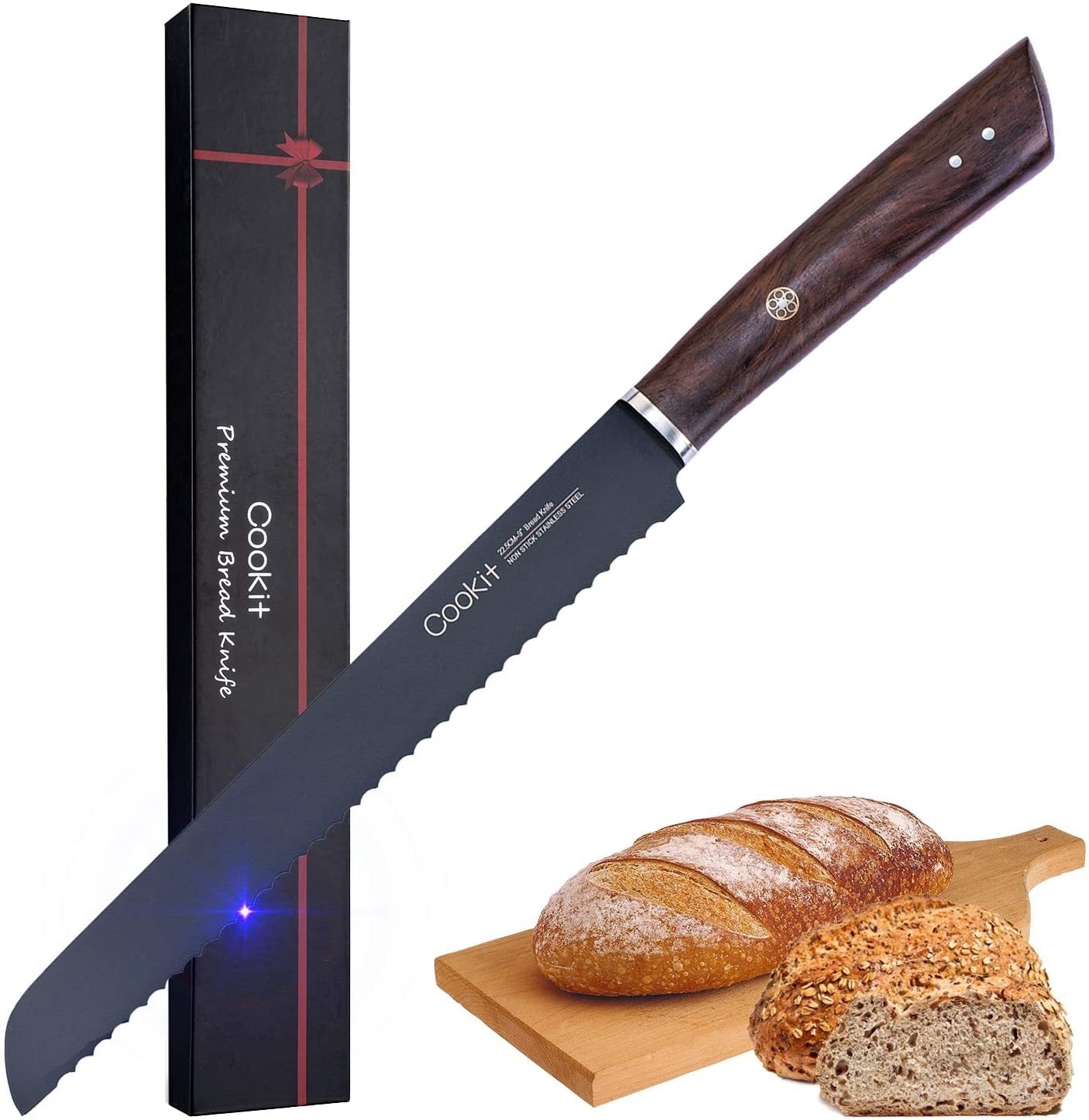 9 Inches Bread Knife Serrated Edge High Carbon Stainless Steel