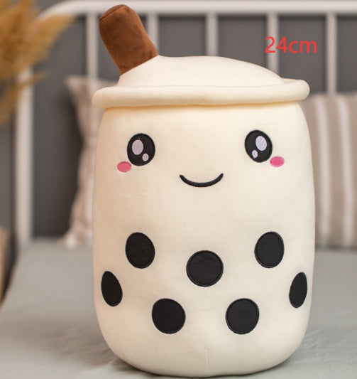 Cute Fruit Drink Plush Stuffed Soft Strawberry Milk Tea