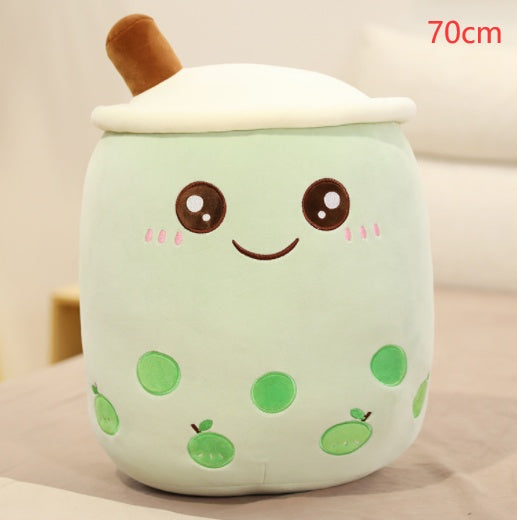 Cute Fruit Drink Plush Stuffed Soft Strawberry Milk Tea