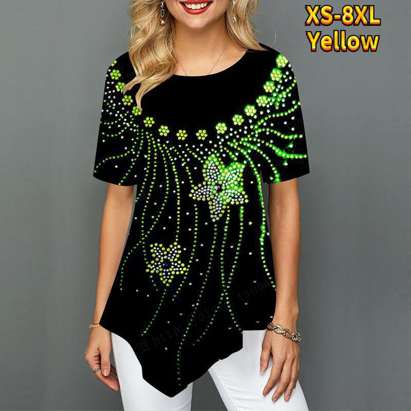 Printed Shirt Loose T-shirt Plus Size Shirt