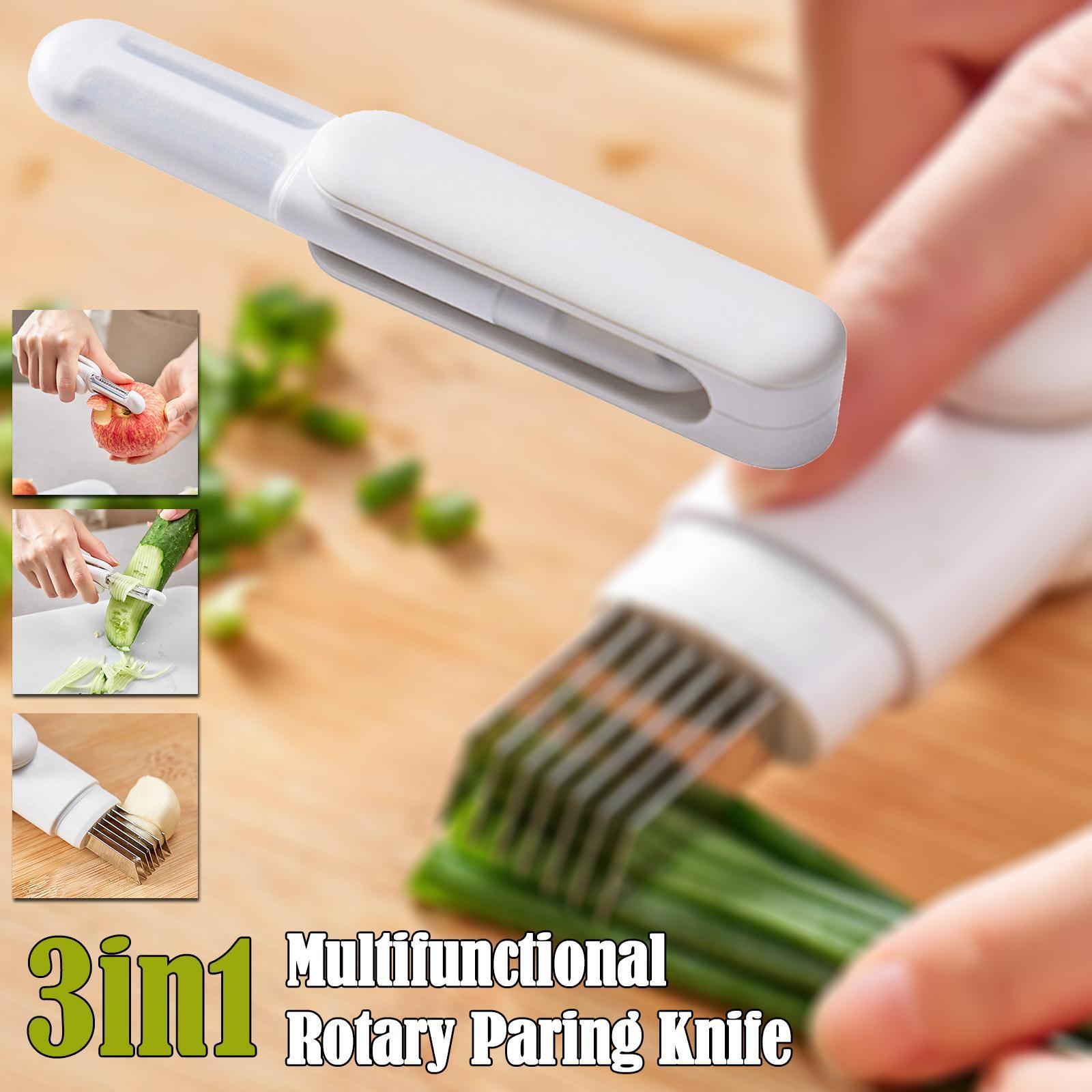 360 Rotating Stainless Steel Peeler 3 In 1 Multifunctional Rotary Paring Knife And Grater