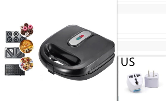 6-in-1 Waffle Maker EU Plug Sandwich Maker Grill Breakfast Maker Doughnut Cake Maker