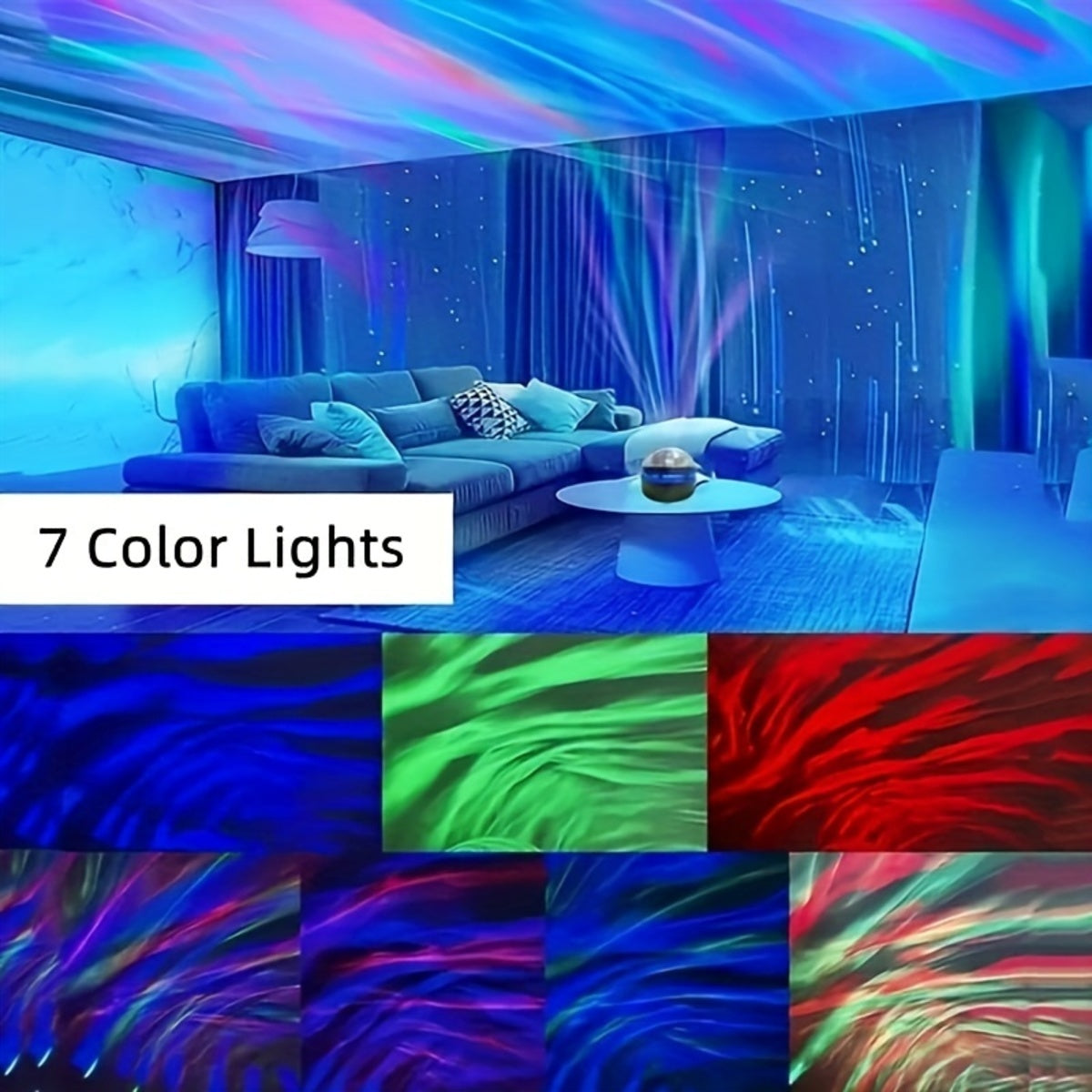 2 In 1 Northern Lights And Ocean Wave Projector With 14 Effects Of Galaxy Light For Game Rooms, Parties, Light Projector For Bedroom, Led Light Projector For Room Home Decorations
