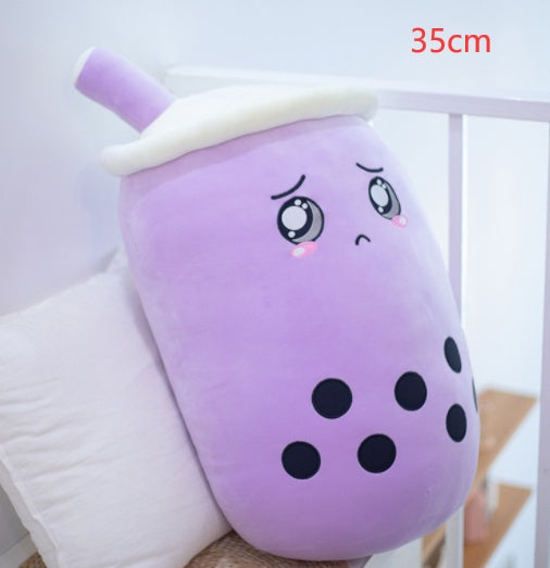 Cute Fruit Drink Plush Stuffed Soft Strawberry Milk Tea