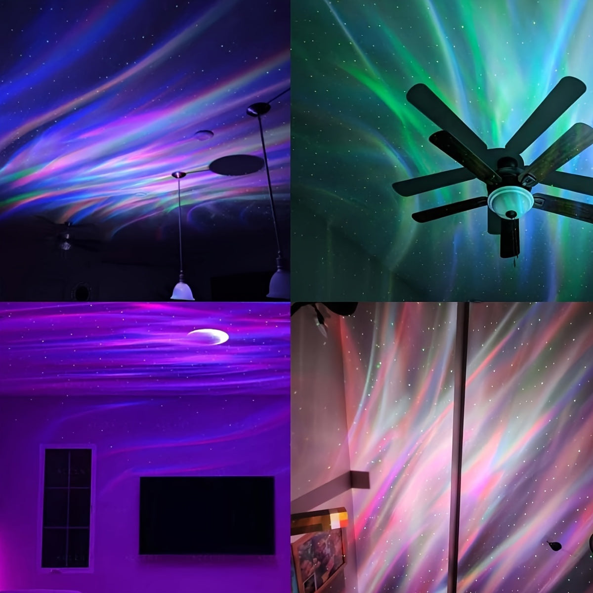 2 In 1 Northern Lights And Ocean Wave Projector With 14 Effects Of Galaxy Light For Game Rooms, Parties, Light Projector For Bedroom, Led Light Projector For Room Home Decorations