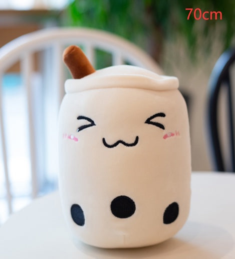 Cute Fruit Drink Plush Stuffed Soft Strawberry Milk Tea