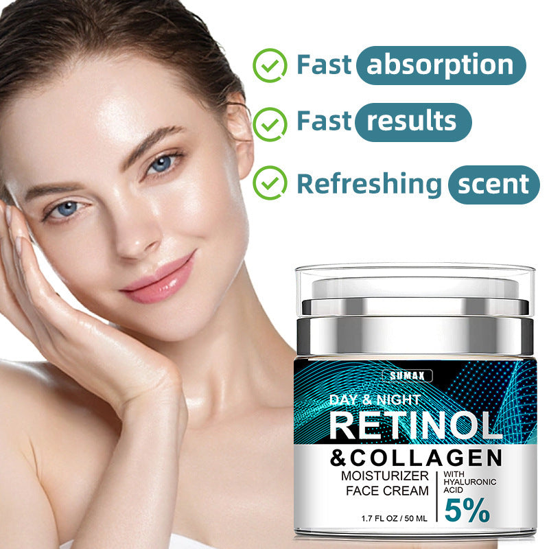 Advanced Retinol Collagen Cream For Face With 5  Hyaluronic Acid Anti-Aging Cream