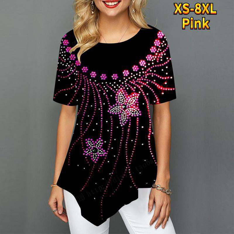 Printed Shirt Loose T-shirt Plus Size Shirt