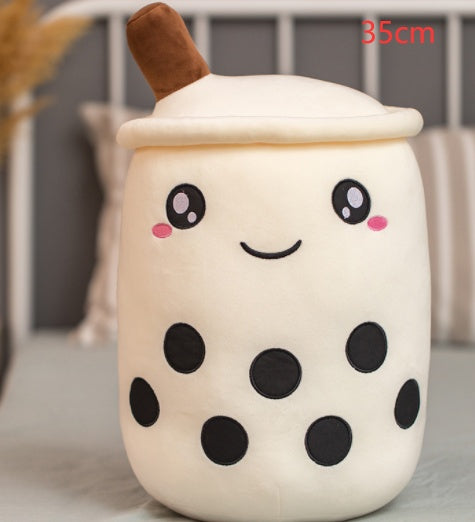 Cute Fruit Drink Plush Stuffed Soft Strawberry Milk Tea