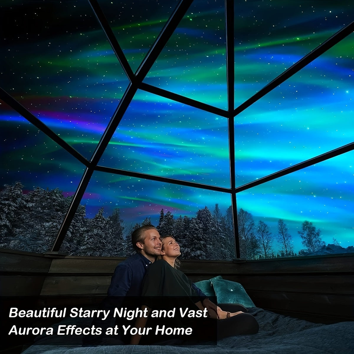 2 In 1 Northern Lights And Ocean Wave Projector With 14 Effects Of Galaxy Light For Game Rooms, Parties, Light Projector For Bedroom, Led Light Projector For Room Home Decorations