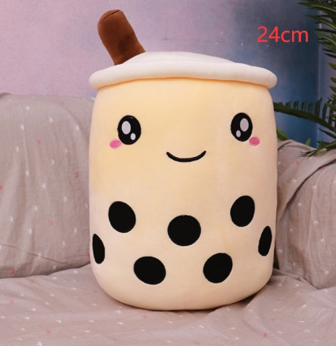 Cute Fruit Drink Plush Stuffed Soft Strawberry Milk Tea