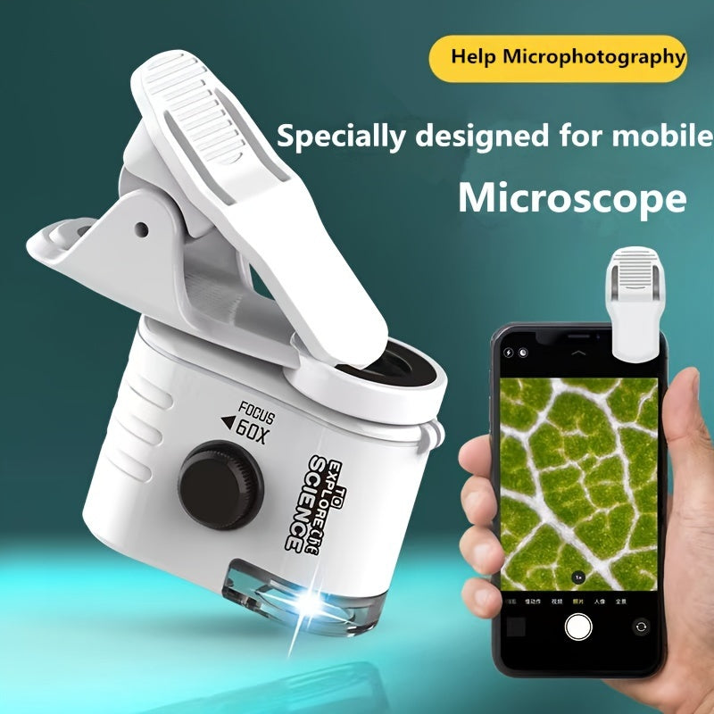 Mini Mobile Phone Microscope, 60x Pocket Microscope