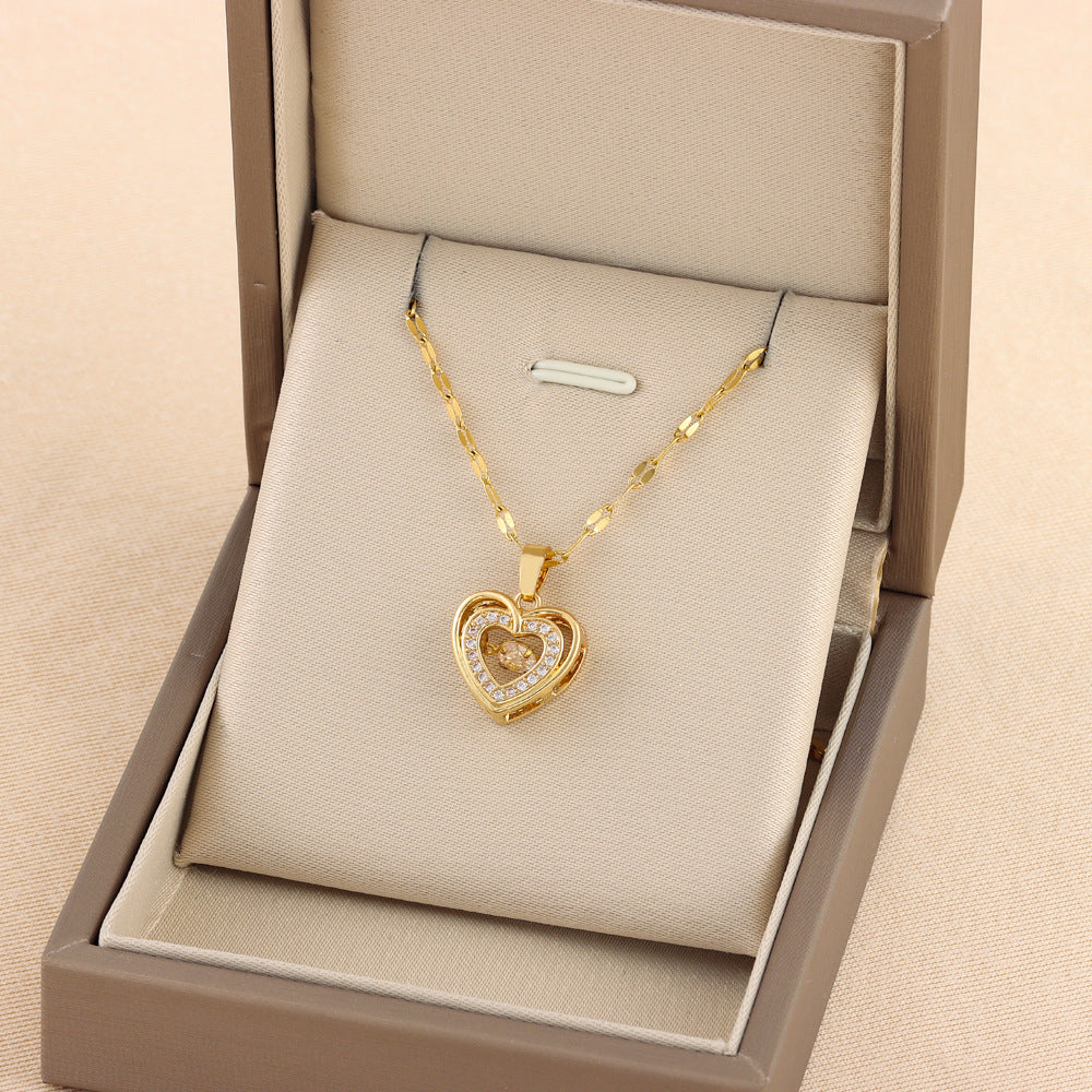 Valentines Day Gift Double-layer Smart Love Pendant